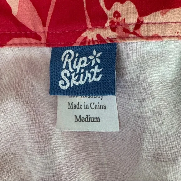 RIpSkirt Hawaii Orange and Red Wrap Skirt Size Medium - Picture 4 of 7